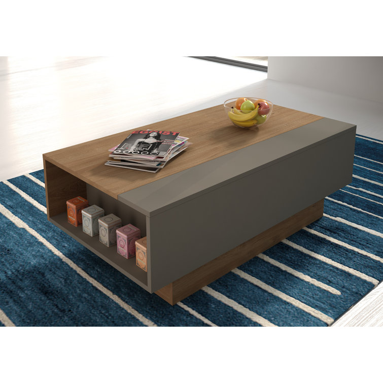 Ebern Designs Gillis Lift Top Pedestal Coffee Table with Storage